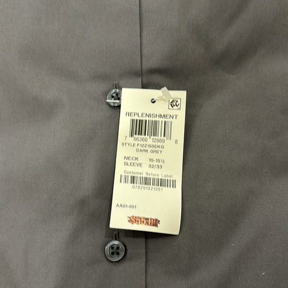 Men’s Alfani Gray Button Up size M - Picture 4 of 4